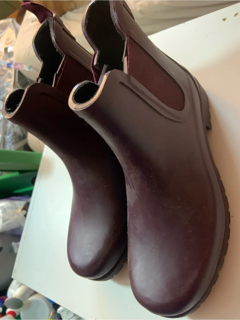 Alpine Design Women's Burgundy Chelsea Winter Rubber Rain Boots